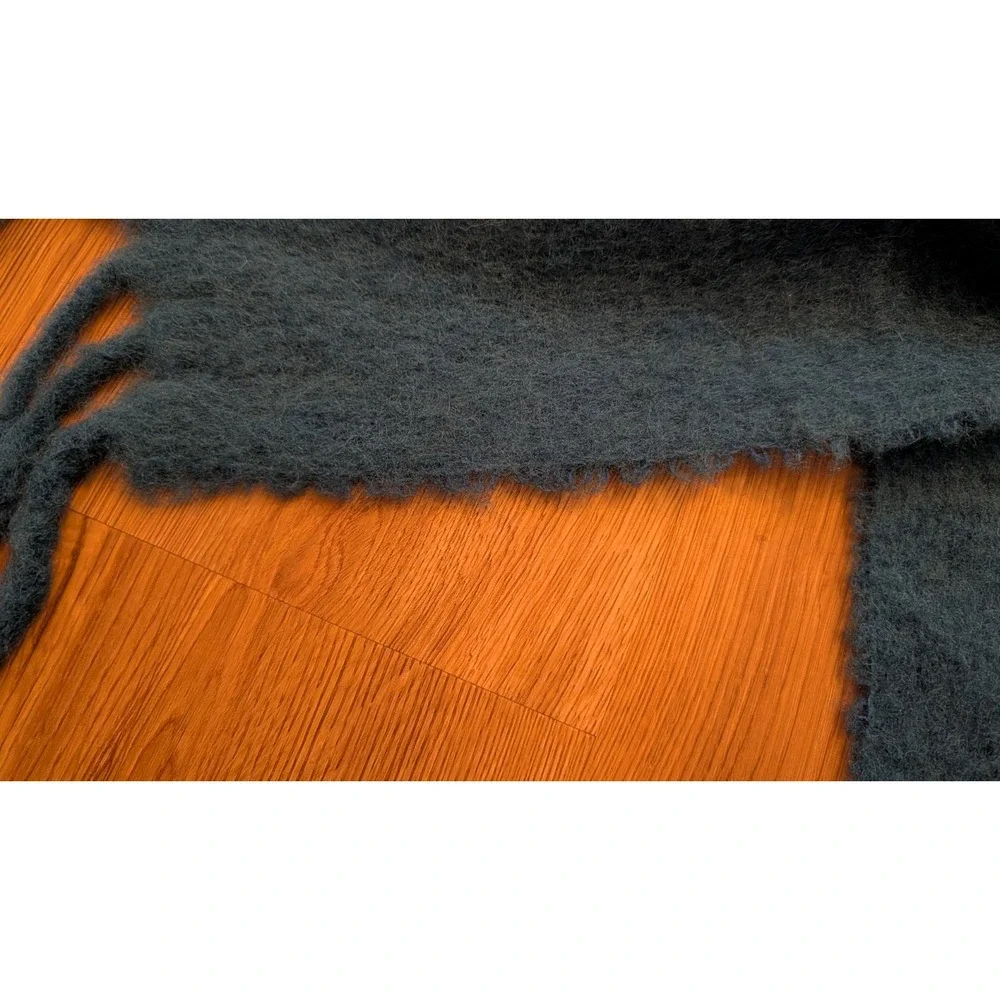 NWT‎ J Crew Oversize Scarf Made In Italy Wool Blend Blue/Teal 90